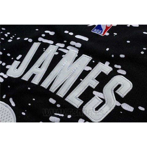 Camiseta Luces De La Ciudad Cleveland Cavaliers LeBron James #23 Negro
